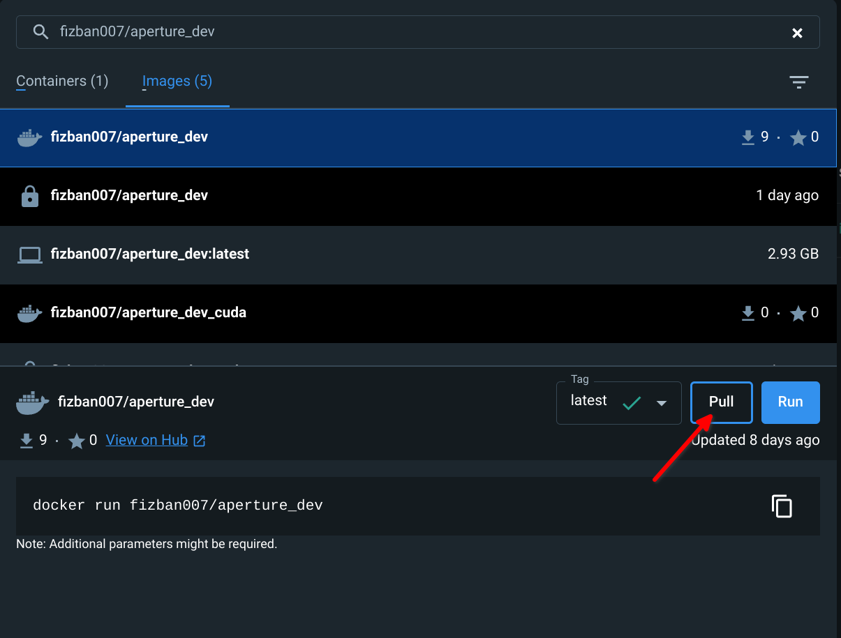 Pull image