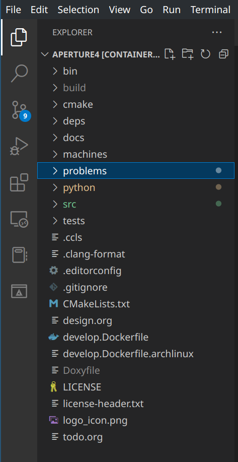 Source file tree